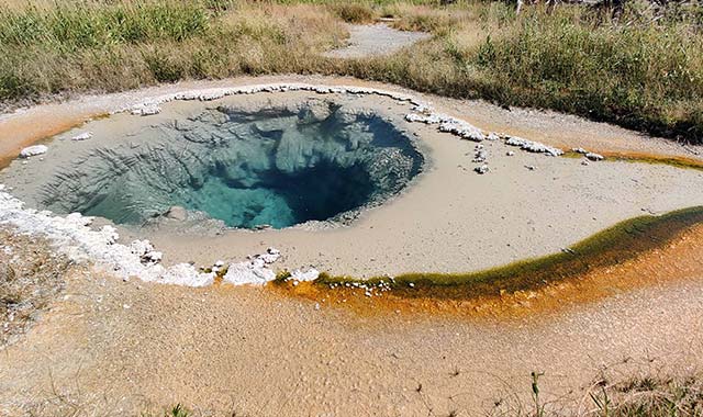 Photo: Gabby’s spring is one of 200+ thermal features located in the Heart Lake Geyser Basin region of Yellowstone National Park.