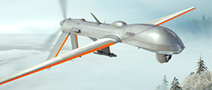 graphic rendering of a drone using Battelle's HeatCoat technology