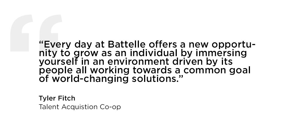 Quote from battelle co-op tyler fitch