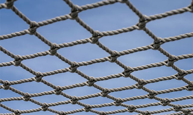 Image: Safety net against blue sky