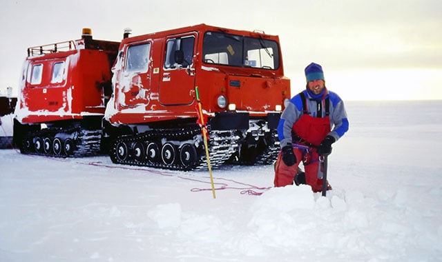 Steve Dunbar doing work in the arctic