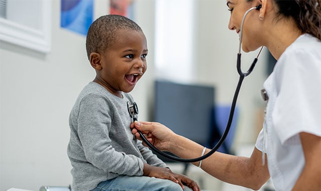 Image: Child receiving care from a nurse