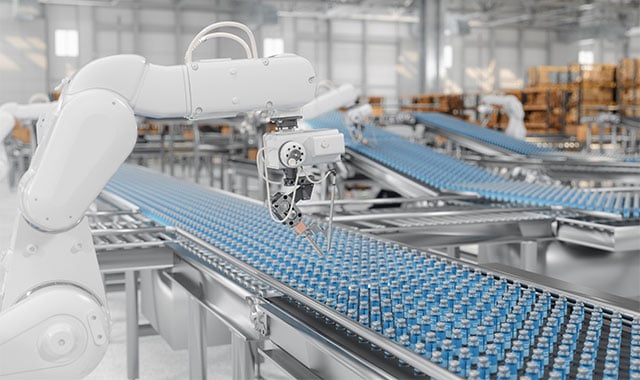 Image: Pharmaceutical manufacturing assembly line